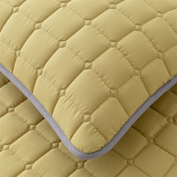 91家纺网 家纺一手货源 找家纺 拾小柒 2025新款A类原棉大豆纤维加厚床褥子床垫保护垫铺床款成人款-床护垫 姜黄 成人款