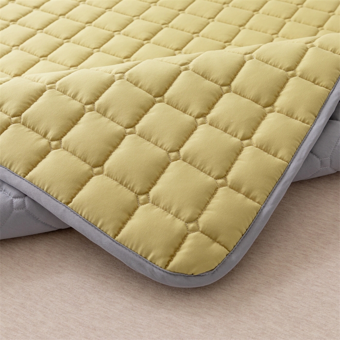 91家纺网 家纺一手货源 找家纺 拾小柒 2025新款A类原棉大豆纤维加厚床褥子床垫保护垫铺床款成人款-床护垫 姜黄 成人款