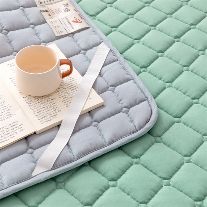 91家纺网 家纺一手货源 找家纺 拾小柒 2025新款A类原棉大豆纤维加厚床褥子床垫保护垫铺床款成人款-床护垫 绿 成人款