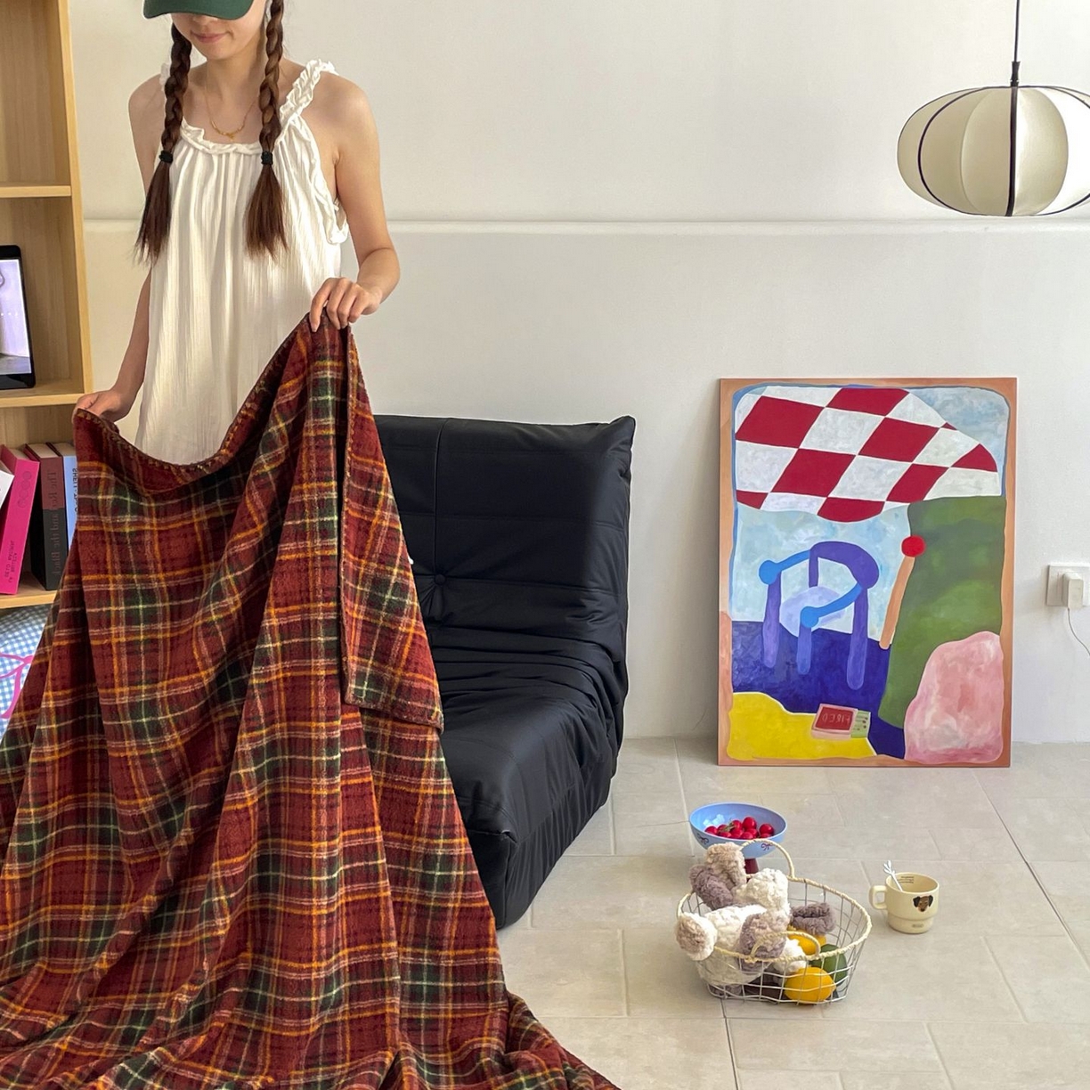 91家纺网 家纺一手货源 找家纺 十里居 2025新款双面绵羊绒多功能盖毯沙发毯户外毛毯 节日派对