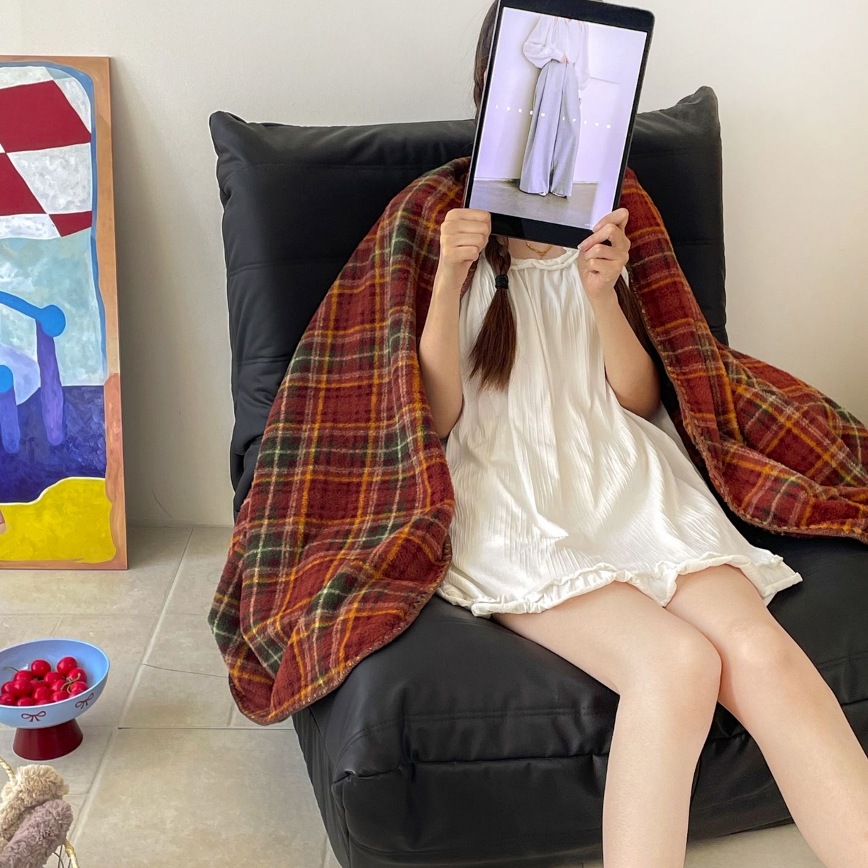 91家纺网 家纺一手货源 找家纺 十里居 2025新款双面绵羊绒多功能盖毯沙发毯户外毛毯 节日派对