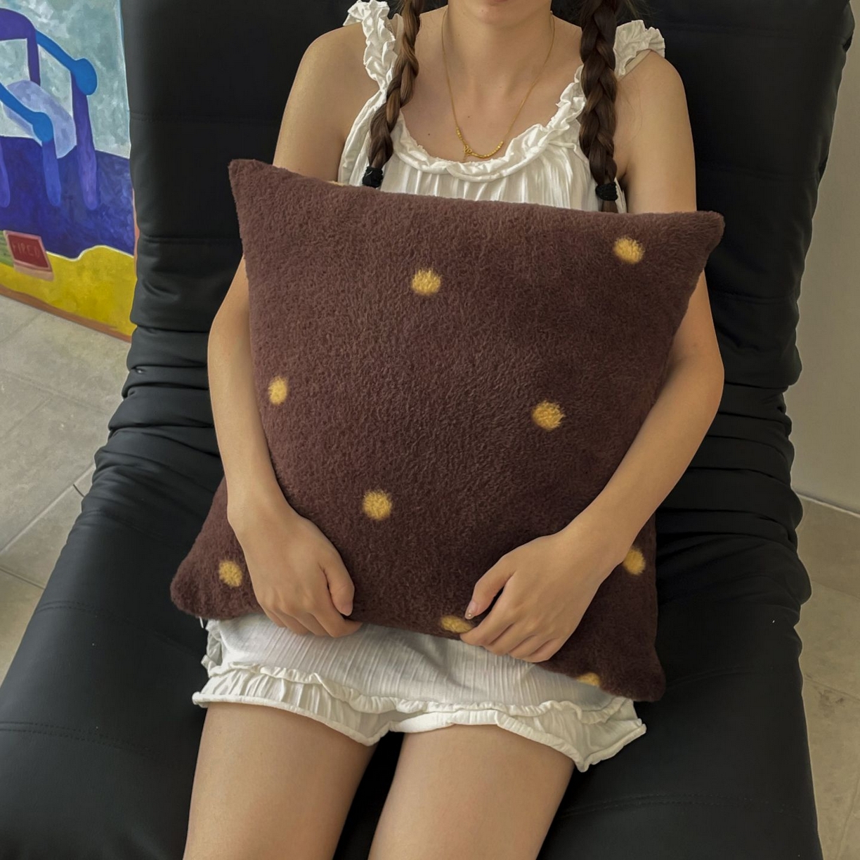 91家纺网 家纺一手货源 找家纺 十里居 2025新款双面绵羊绒多功能盖毯沙发毯户外毛毯 咖波点