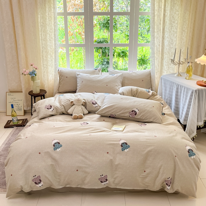 91家纺网 家纺一手货源 找家纺 （总）柠馨 2025秋冬新款全棉印花四件套