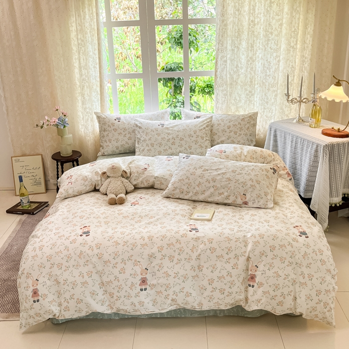 91家纺网 家纺一手货源 找家纺 （总）柠馨 2025秋冬新款全棉印花四件套