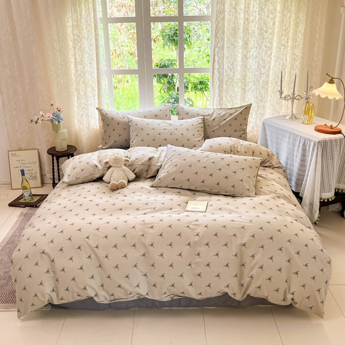 91家纺网 家纺一手货源 找家纺 （总）柠馨 2025秋冬新款全棉印花四件套