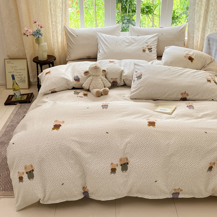 91家纺网 家纺一手货源 找家纺 （总）柠馨 2025秋冬新款全棉印花四件套