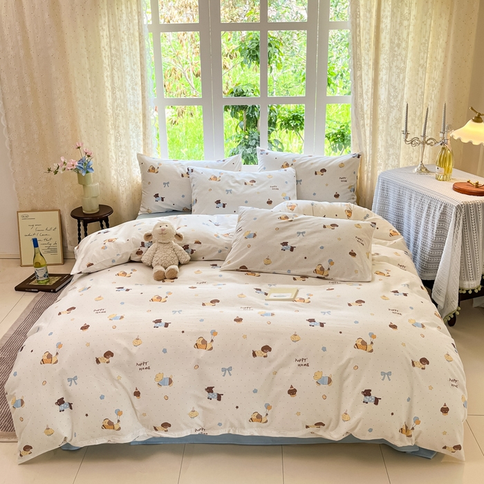 91家纺网 家纺一手货源 找家纺 （总）柠馨 2025秋冬新款全棉印花四件套