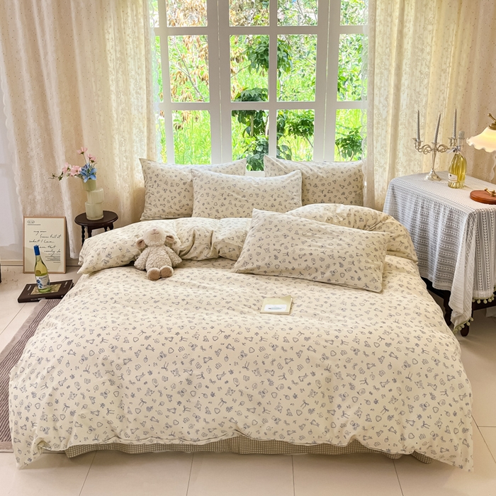 91家纺网 家纺一手货源 找家纺 （总）柠馨 2025秋冬新款全棉印花四件套