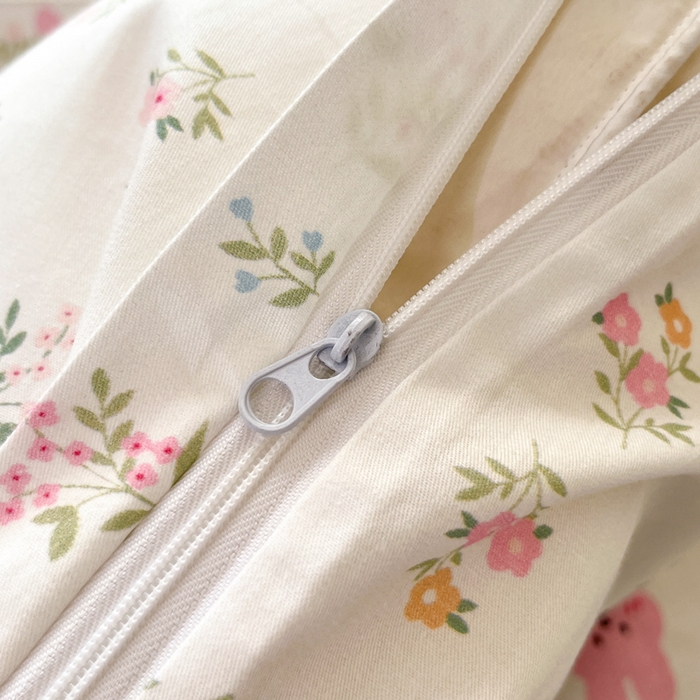 91家纺网 家纺一手货源 找家纺 柠馨 2025秋冬新款全棉印花四件套 红棉兔兔