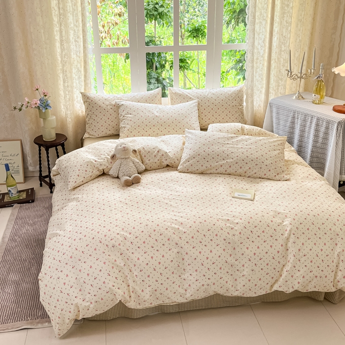 91家纺网 家纺一手货源 找家纺 柠馨 2025秋冬新款全棉印花四件套 花啵兔 