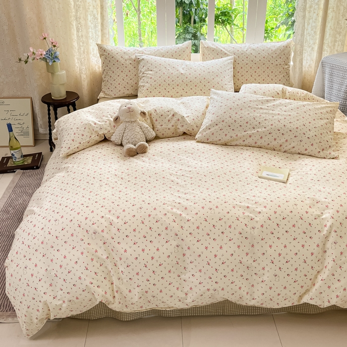 91家纺网 家纺一手货源 找家纺 柠馨 2025秋冬新款全棉印花四件套 花啵兔 