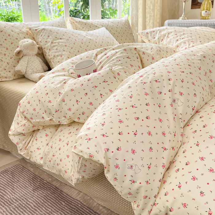 91家纺网 家纺一手货源 找家纺 柠馨 2025秋冬新款全棉印花四件套 花啵兔 