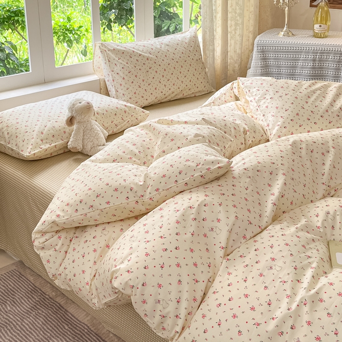 91家纺网 家纺一手货源 找家纺 柠馨 2025秋冬新款全棉印花四件套 花啵兔 