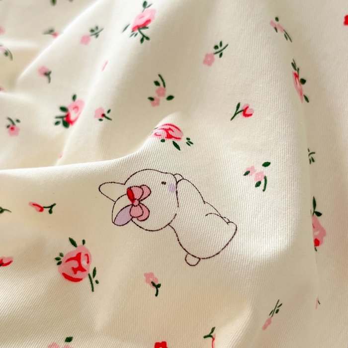 91家纺网 家纺一手货源 找家纺 柠馨 2025秋冬新款全棉印花四件套 花啵兔 