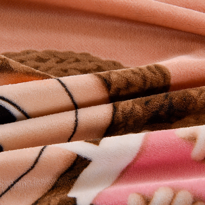 91家纺网 家纺一手货源 找家纺 博兰蒂 2025新款床裙款高克重牛奶绒印花学生三件套拉布布