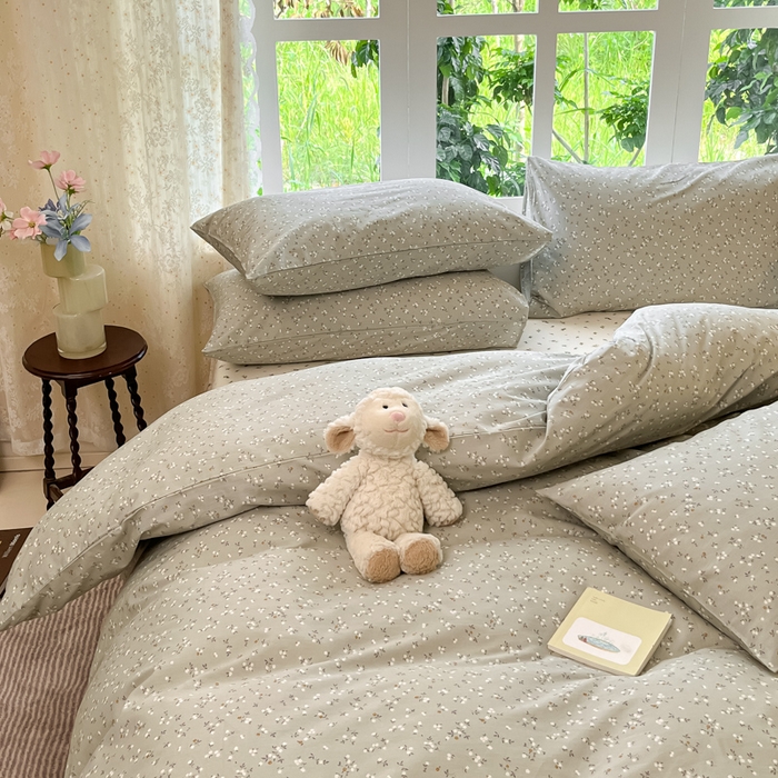 91家纺网 家纺一手货源 找家纺 柠馨 2025秋冬新款全棉印花四件套 花都梦影