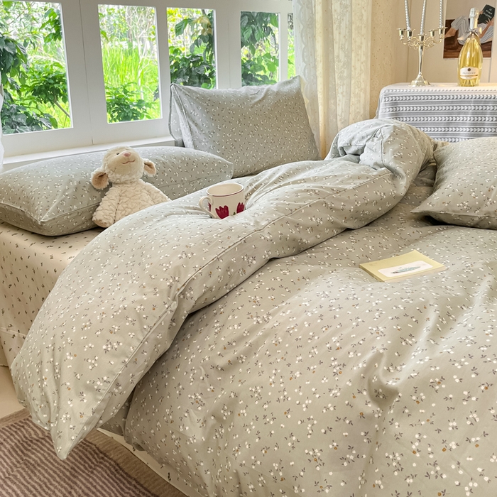 91家纺网 家纺一手货源 找家纺 柠馨 2025秋冬新款全棉印花四件套 花都梦影