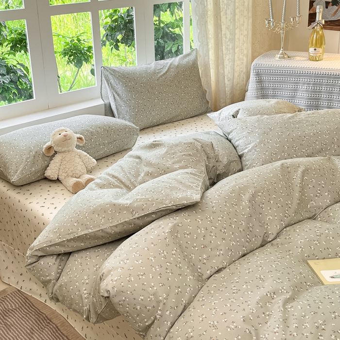 91家纺网 家纺一手货源 找家纺 柠馨 2025秋冬新款全棉印花四件套 花都梦影