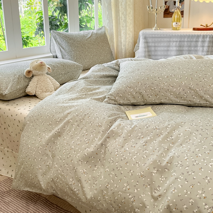 91家纺网 家纺一手货源 找家纺 柠馨 2025秋冬新款全棉印花四件套 花都梦影