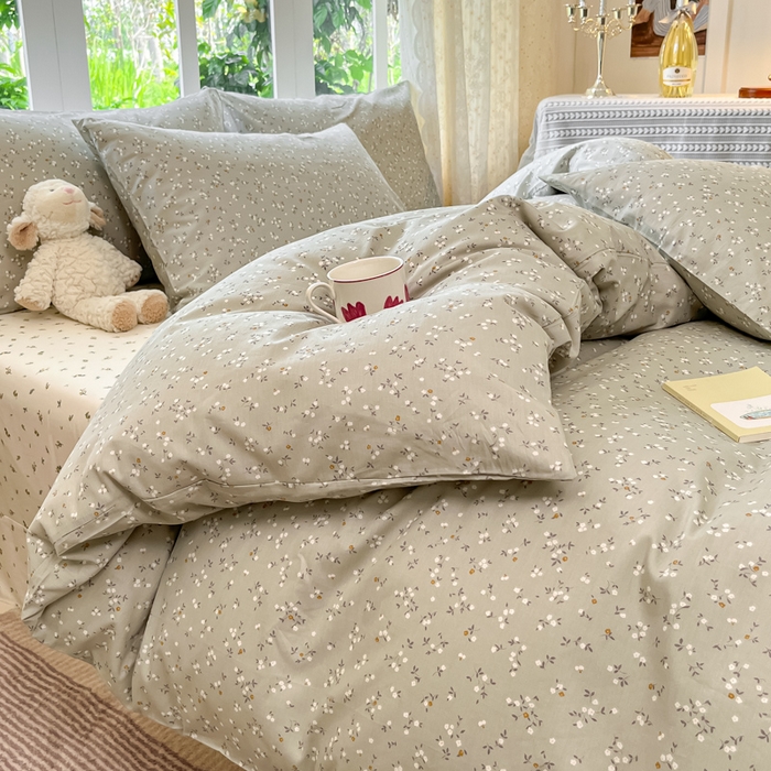 91家纺网 家纺一手货源 找家纺 柠馨 2025秋冬新款全棉印花四件套 花都梦影