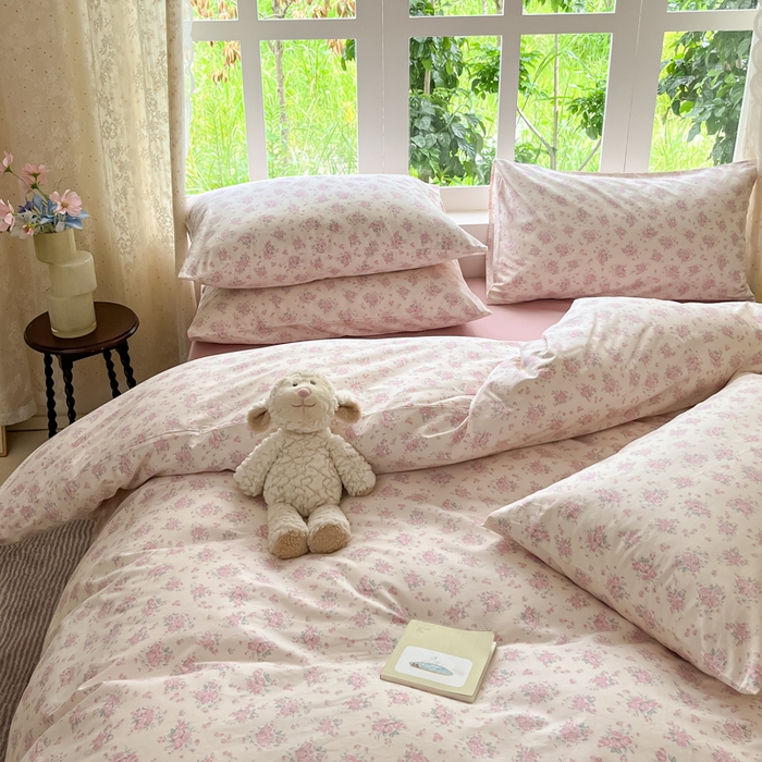 91家纺网 家纺一手货源 找家纺 柠馨 2025秋冬新款全棉印花四件套 花言