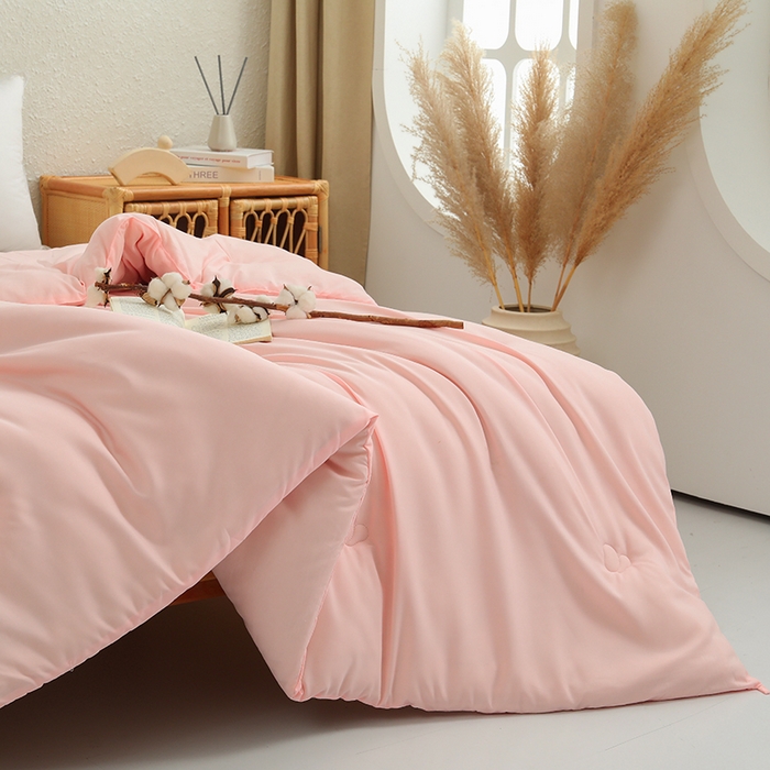 91家纺网 家纺一手货源 找家纺 棠婷 2025新款A类亲肤大豆被被子被芯 粉色