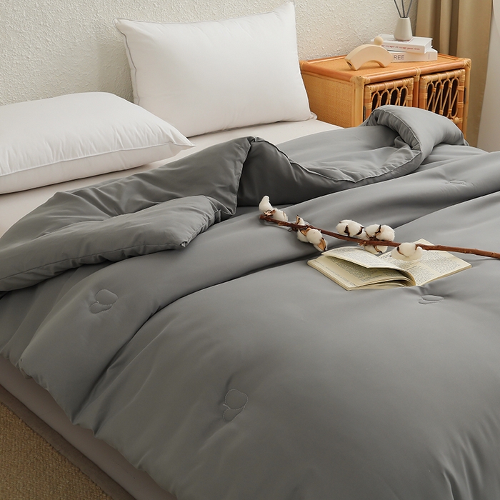 91家纺网 家纺一手货源 找家纺 棠婷 2025新款A类亲肤大豆被被子被芯 灰色
