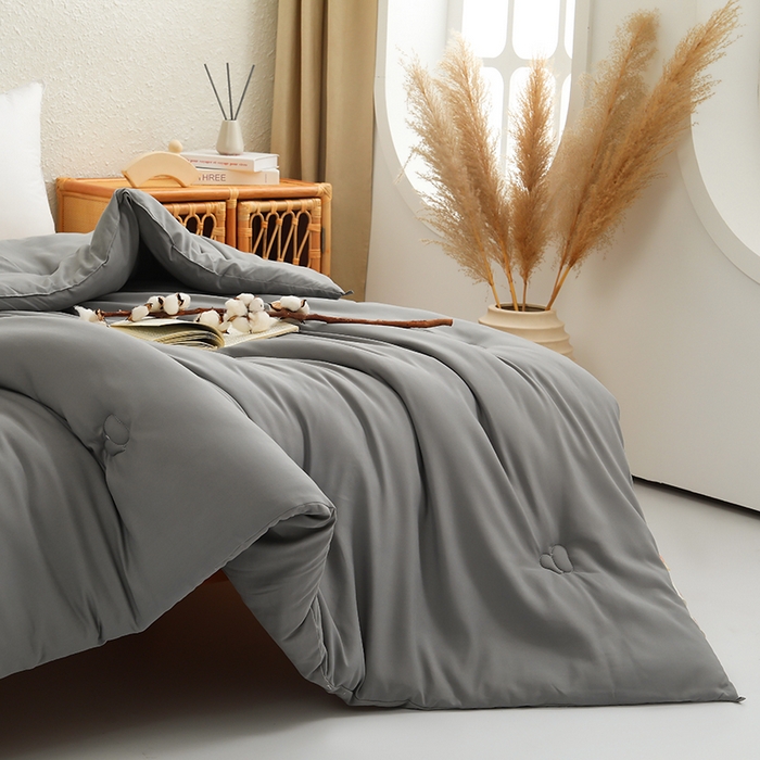 91家纺网 家纺一手货源 找家纺 棠婷 2025新款A类亲肤大豆被被子被芯 灰色