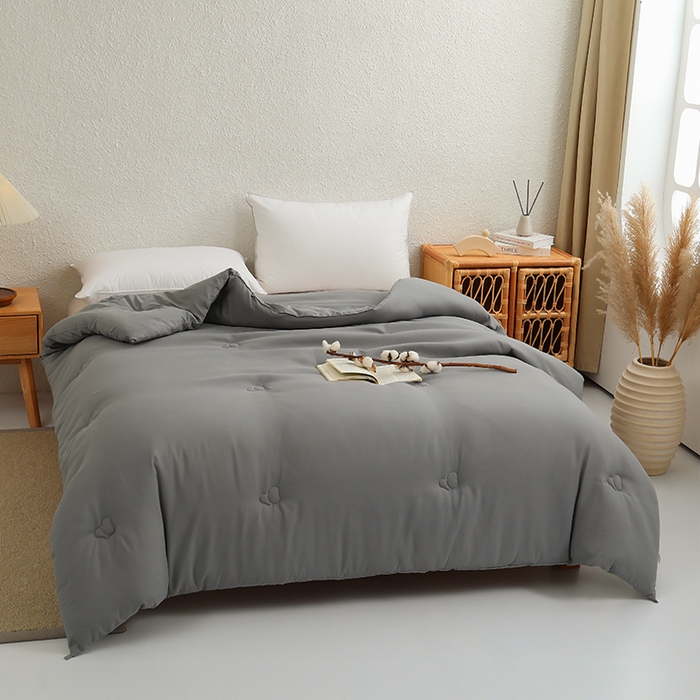 91家纺网 家纺一手货源 找家纺 棠婷 2025新款A类亲肤大豆被被子被芯 灰色