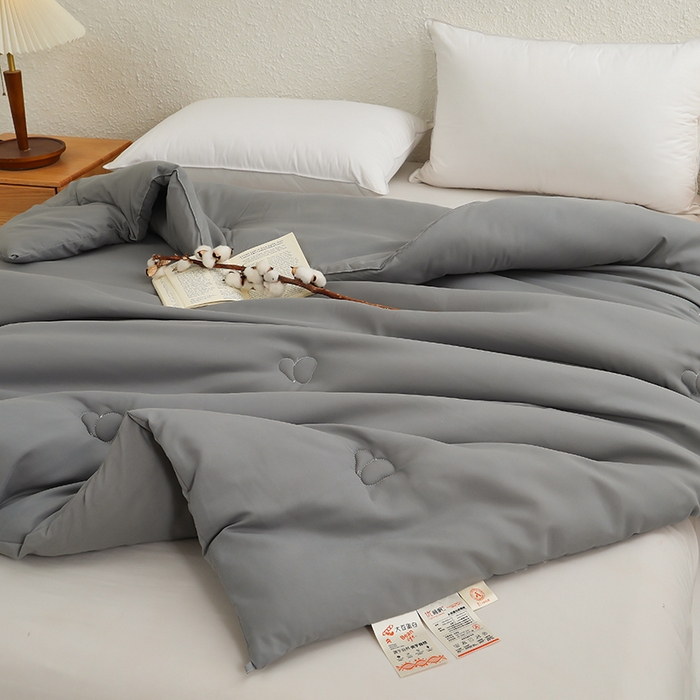 91家纺网 家纺一手货源 找家纺 棠婷 2025新款A类亲肤大豆被被子被芯 灰色