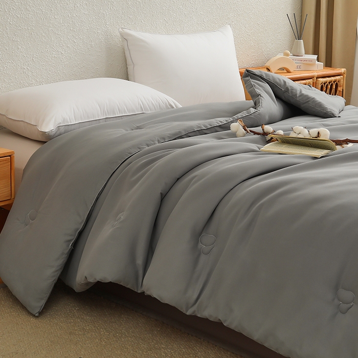 91家纺网 家纺一手货源 找家纺 棠婷 2025新款A类亲肤大豆被被子被芯 灰色