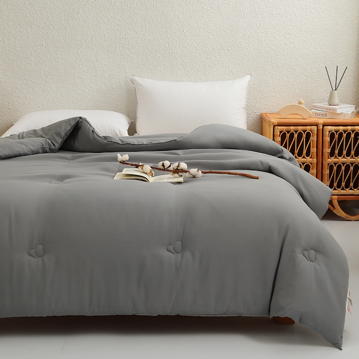 91家纺网 家纺一手货源 找家纺 棠婷 2025新款A类亲肤大豆被被子被芯 灰色