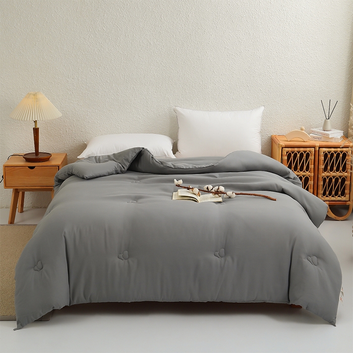 91家纺网 家纺一手货源 找家纺 棠婷 2025新款A类亲肤大豆被被子被芯 灰色