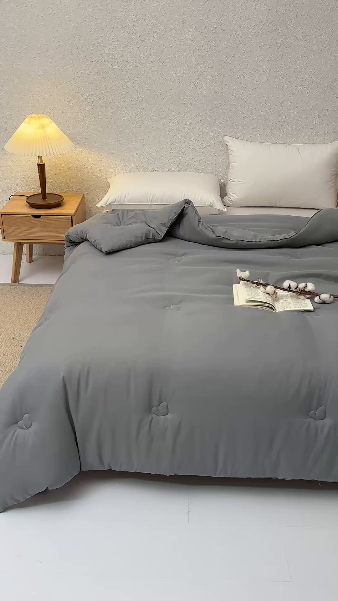 91家纺网 家纺一手货源 找家纺 棠婷 2025新款A类亲肤大豆被被子被芯 灰色