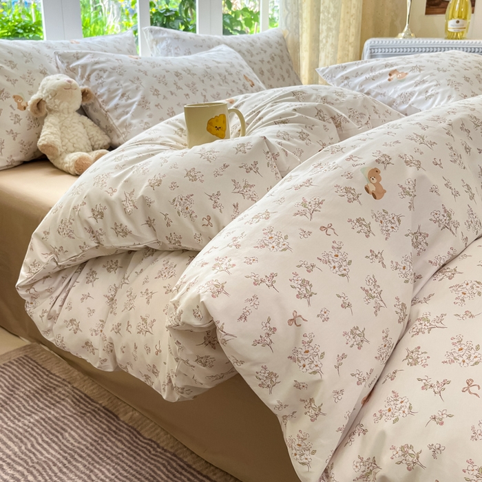 91家纺网 家纺一手货源 找家纺 柠馨 2025秋冬新款全棉印花四件套 浅草