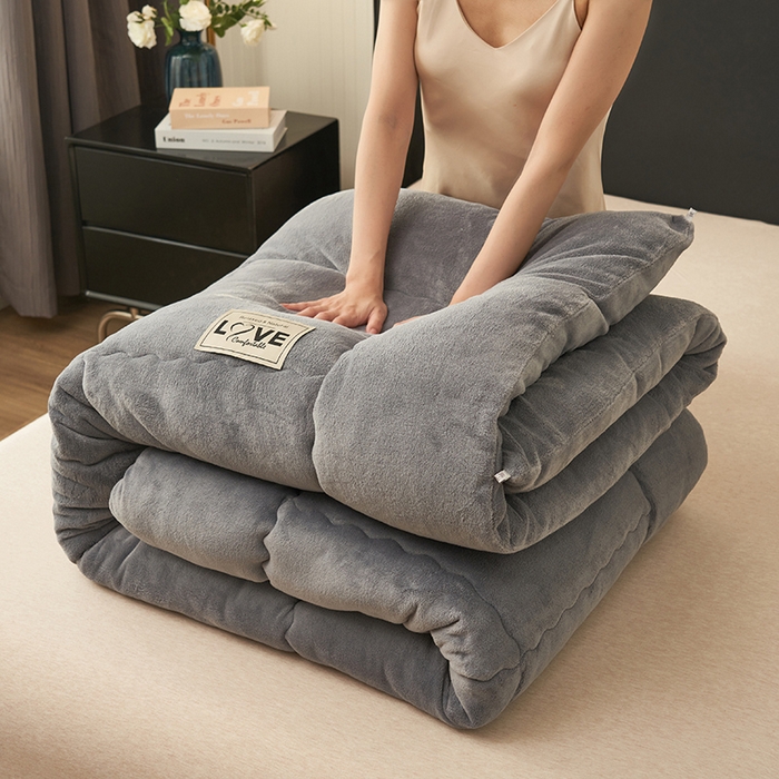 91家纺网 家纺一手货源 找家纺 （总）畅销被业 2025新款双面牛奶绒冬被被子被芯