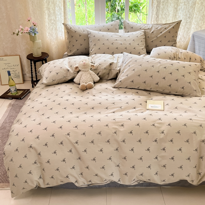 91家纺网 家纺一手货源 找家纺 柠馨 2025秋冬新款全棉印花四件套 日光漫游