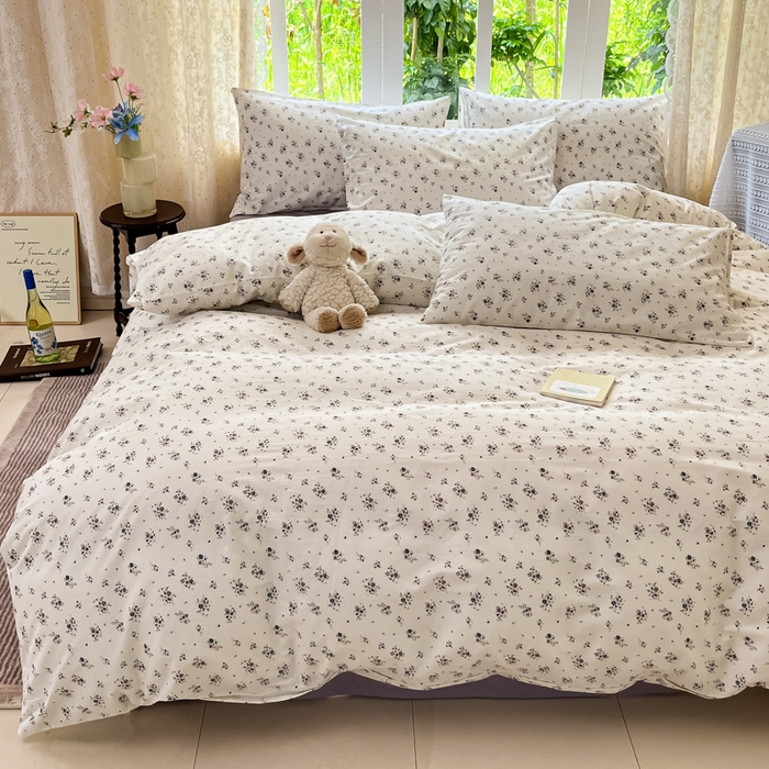 91家纺网 家纺一手货源 找家纺 柠馨 2025秋冬新款全棉印花四件套 疏影