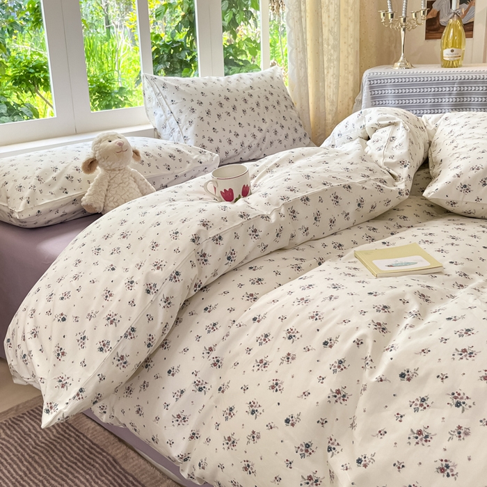 91家纺网 家纺一手货源 找家纺 柠馨 2025秋冬新款全棉印花四件套 疏影