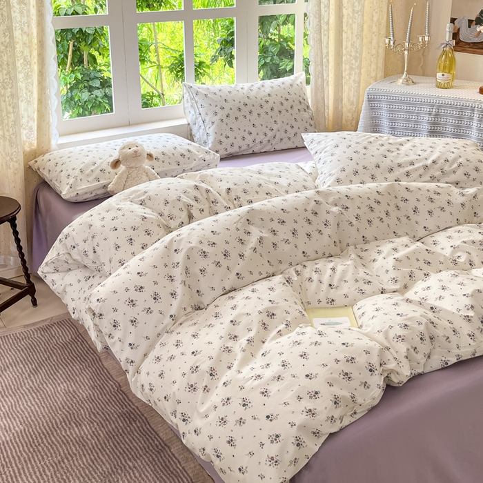 91家纺网 家纺一手货源 找家纺 柠馨 2025秋冬新款全棉印花四件套 疏影