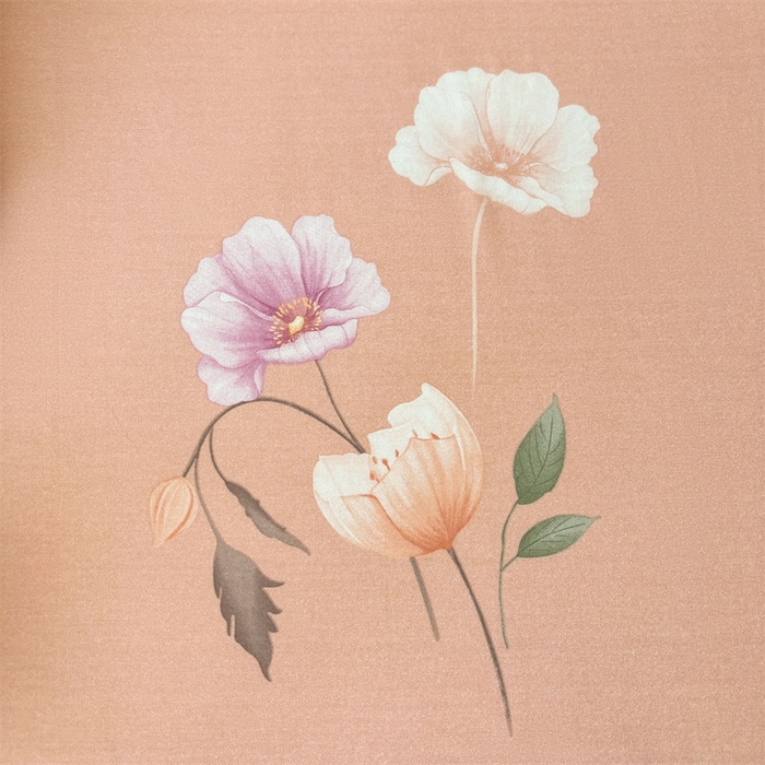 91家纺网 家纺一手货源 找家纺 缦彩 2025新款全棉纯棉磨毛印花拉链式花边枕套一对 花艺清梦-粉