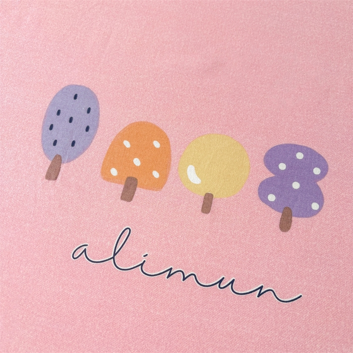 91家纺网 家纺一手货源 找家纺 缦彩 2025新款全棉纯棉磨毛印花拉链式花边枕套一对 珍妮粉