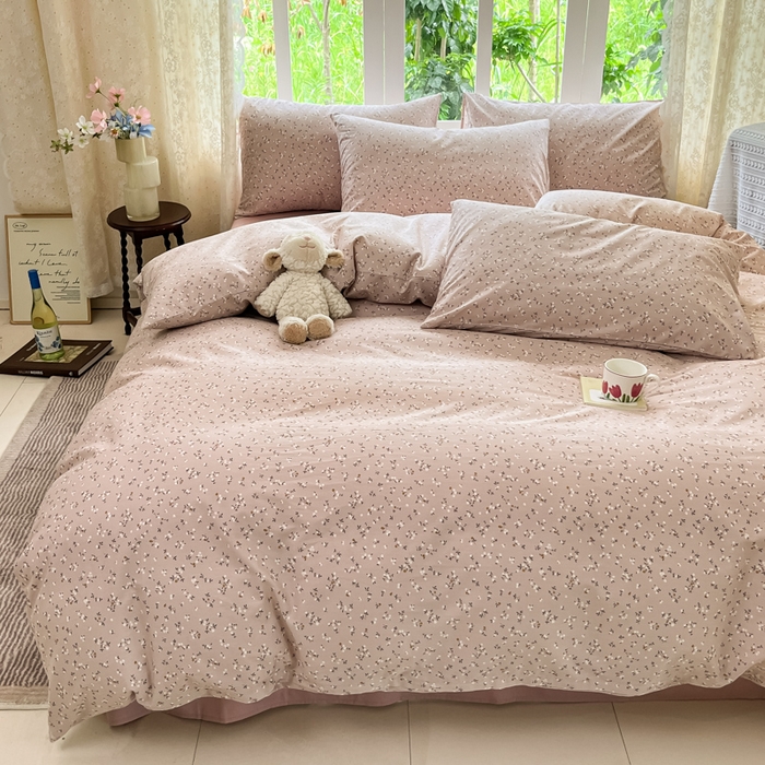 91家纺网 家纺一手货源 找家纺 柠馨 2025秋冬新款全棉印花四件套 香颂絮语