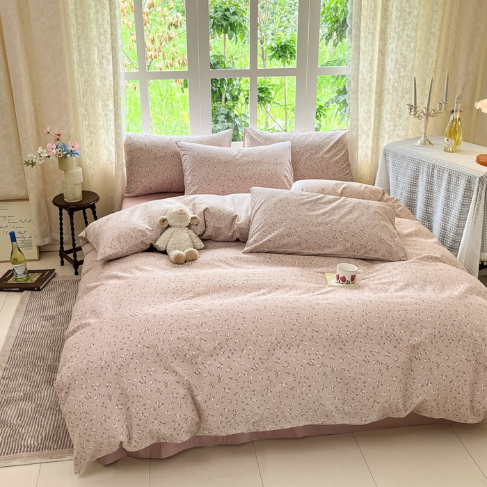 91家纺网 家纺一手货源 找家纺 柠馨 2025秋冬新款全棉印花四件套 香颂絮语