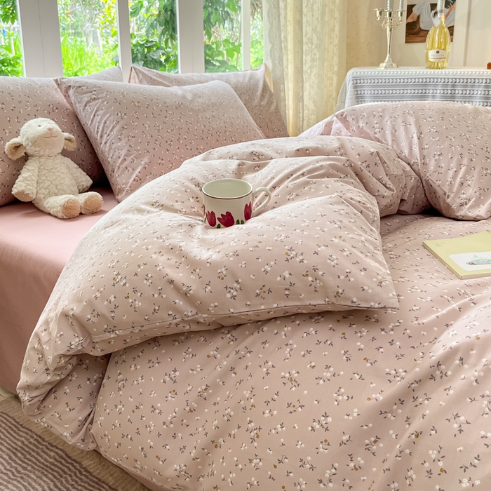 91家纺网 家纺一手货源 找家纺 柠馨 2025秋冬新款全棉印花四件套 香颂絮语