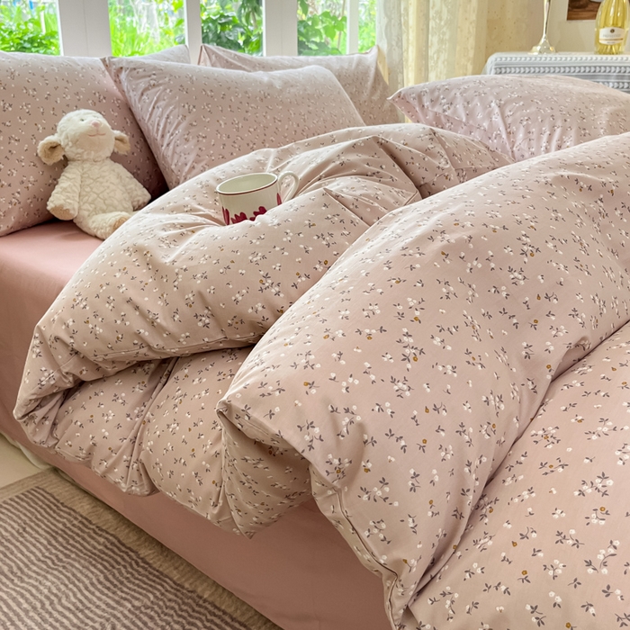 91家纺网 家纺一手货源 找家纺 柠馨 2025秋冬新款全棉印花四件套 香颂絮语