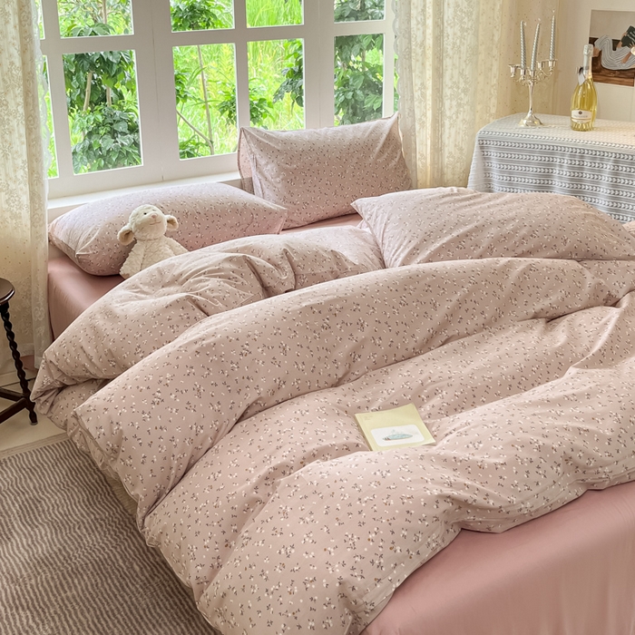 91家纺网 家纺一手货源 找家纺 柠馨 2025秋冬新款全棉印花四件套 香颂絮语