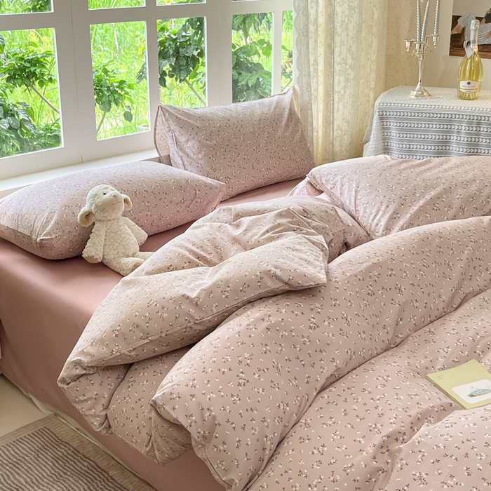 91家纺网 家纺一手货源 找家纺 柠馨 2025秋冬新款全棉印花四件套 香颂絮语