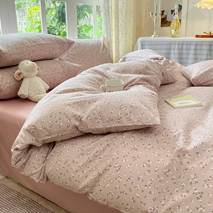 91家纺网 家纺一手货源 找家纺 柠馨 2025秋冬新款全棉印花四件套 香颂絮语