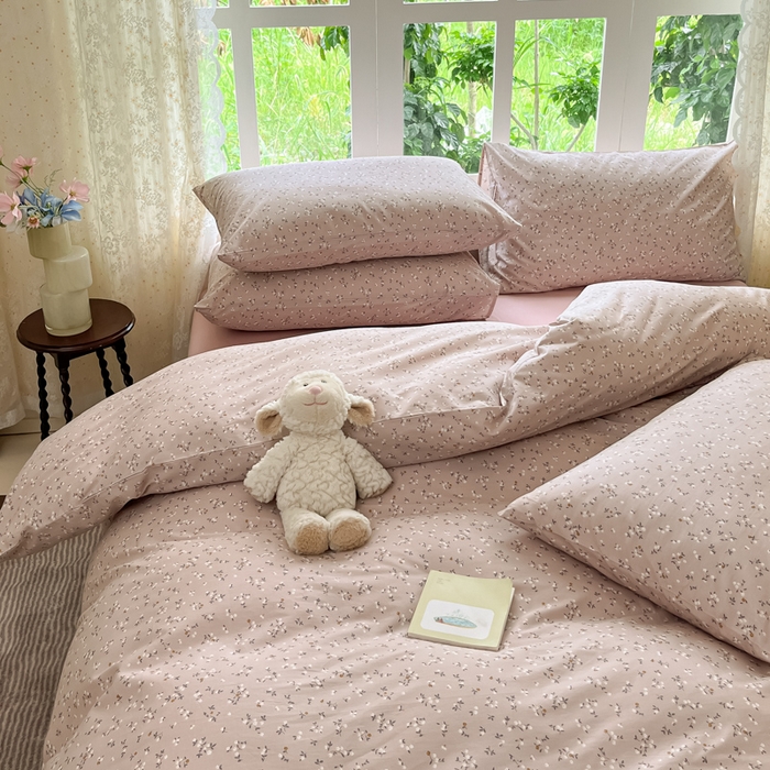 91家纺网 家纺一手货源 找家纺 柠馨 2025秋冬新款全棉印花四件套 香颂絮语